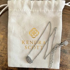 Elisa Silver Pendant Necklace | Kendra Scott | Platinum Drusy